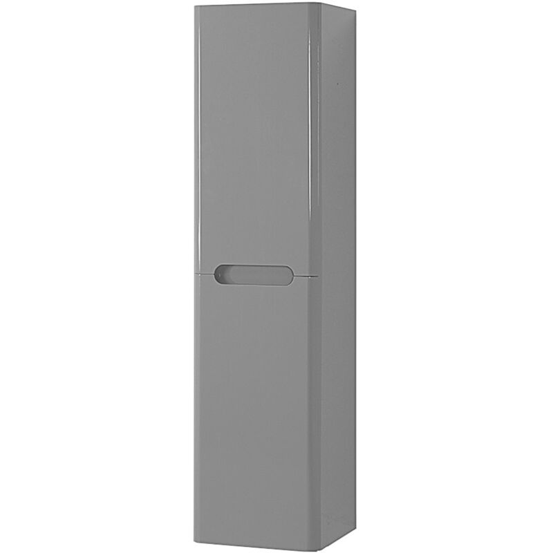 foto del prodotto inbagno colonna bagno sospesa 140 cm grigio lucido 2 ante soft close stillo