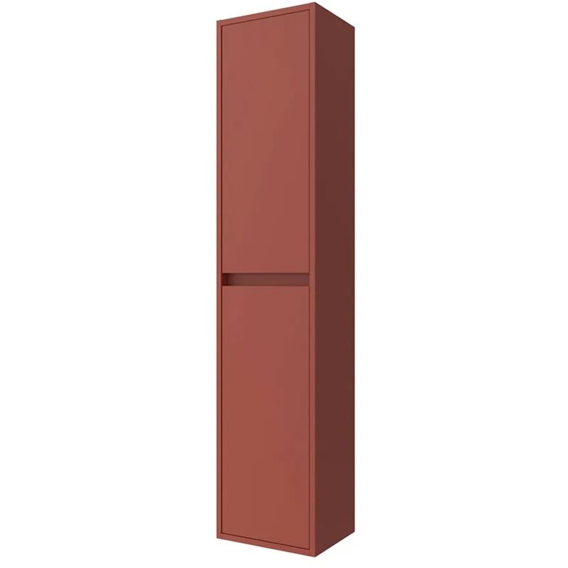 foto del prodotto inbagno colonna bagno sospesa 140 cm rosso satinato ripiani regolabili gaya