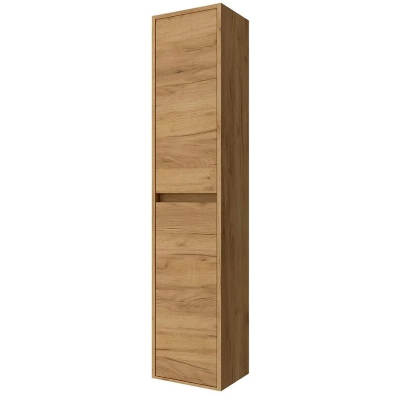 foto del prodotto inbagno colonna bagno sospesa 140 cm rovere africa ripiani regolabili gaya