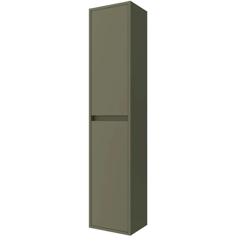 foto del prodotto inbagno colonna bagno sospesa 140 cm verde satinato ripiani regolabili gaya