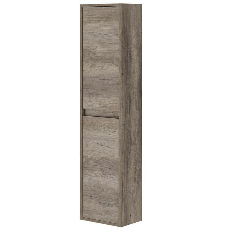 foto del prodotto inbagno colonna bagno sospesa h. 140 cm 2 ante serie oasi rovere in kit di montaggio