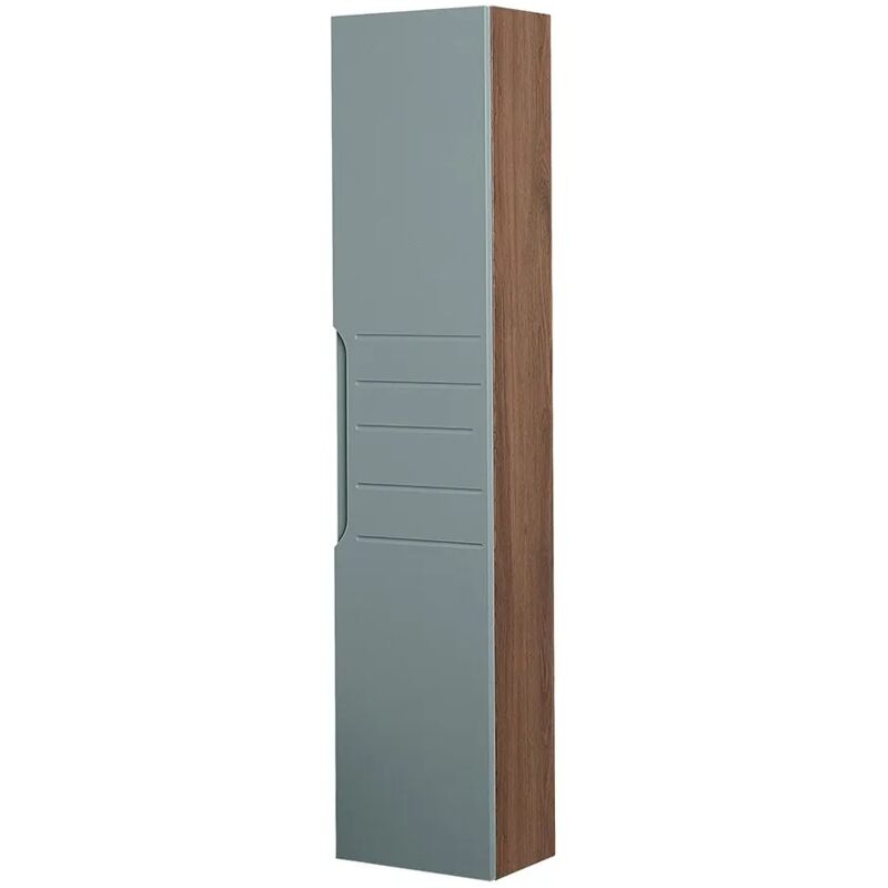 foto del prodotto inbagno colonna da bagno sospesa 30x150 cm amalfi verde salvia con ripiani