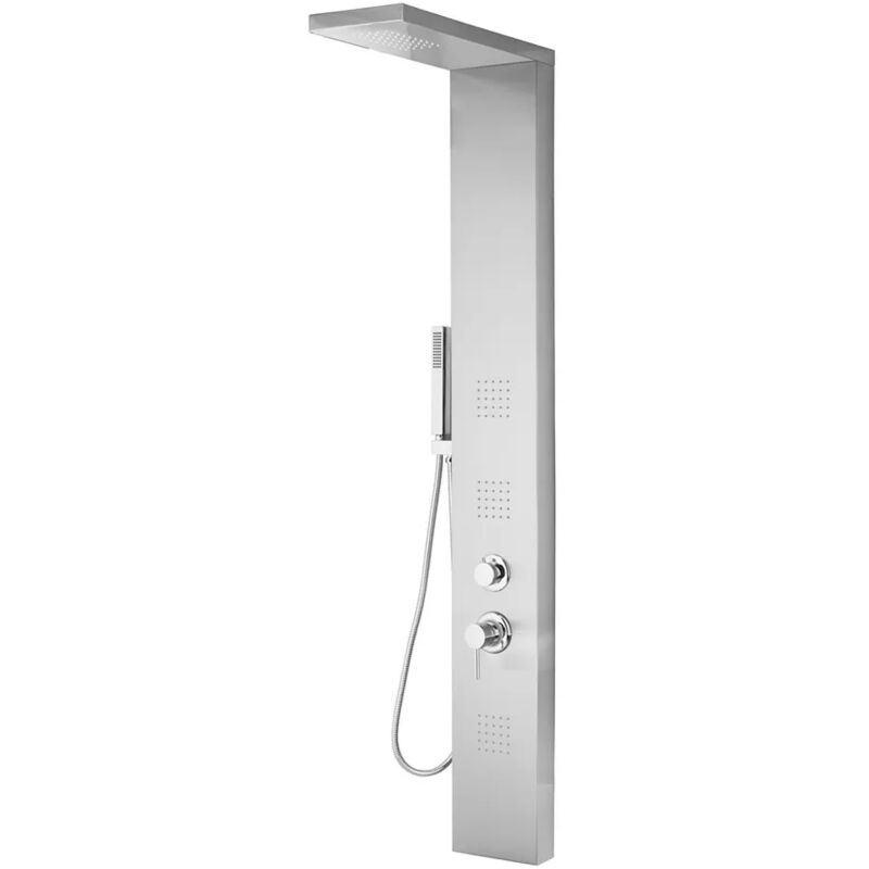 foto del prodotto inbagno colonna doccia satinata multi getto con 3 funzioni in acciaio inox