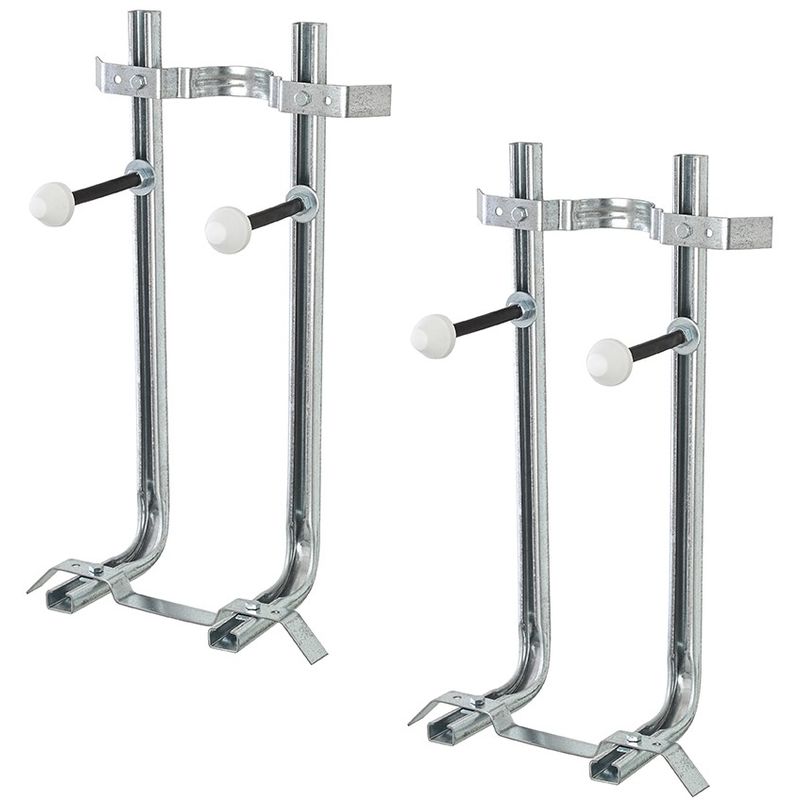 foto del prodotto inbagno coppia di staffe per wc bidet sospesi in acciaio portata 400 kg
