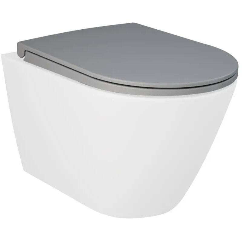 foto del prodotto inbagno copriwater originale serie feeling grigio opaco chiusura soft close