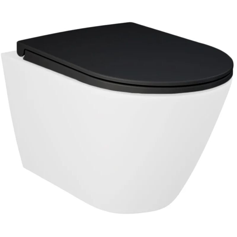 foto del prodotto inbagno copriwater slim softclose nero opaco originale serie feeling