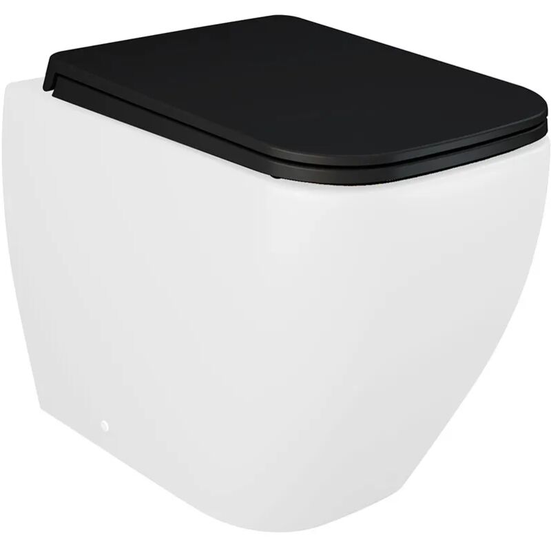 foto del prodotto inbagno copriwc originale nero opaco soft close rak serie metropolitan