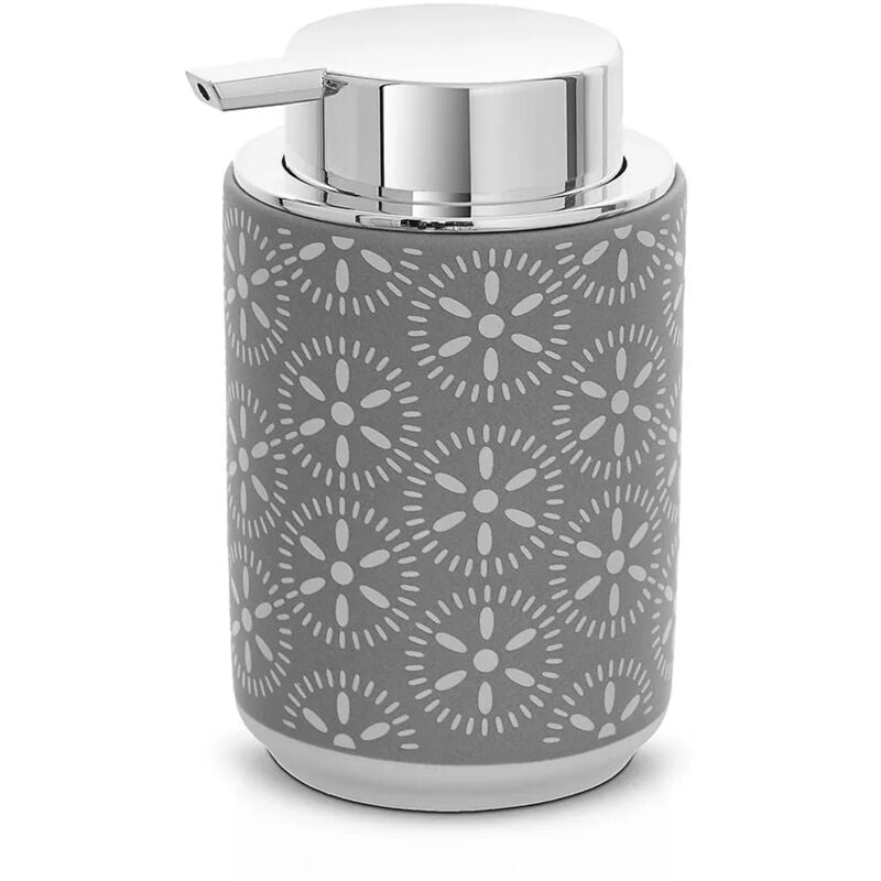 foto del prodotto inbagno dispenser porta sapone da appoggio in ceramica grigio circus