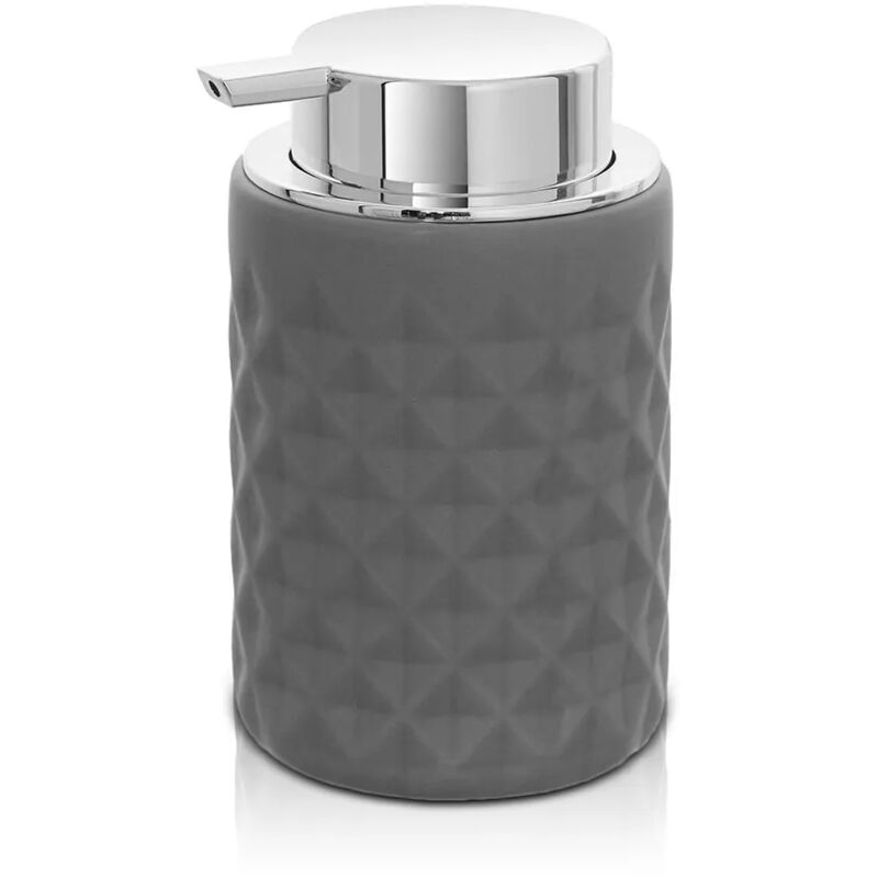 foto del prodotto inbagno dispenser sapone grigio da appoggio in ceramica cristal