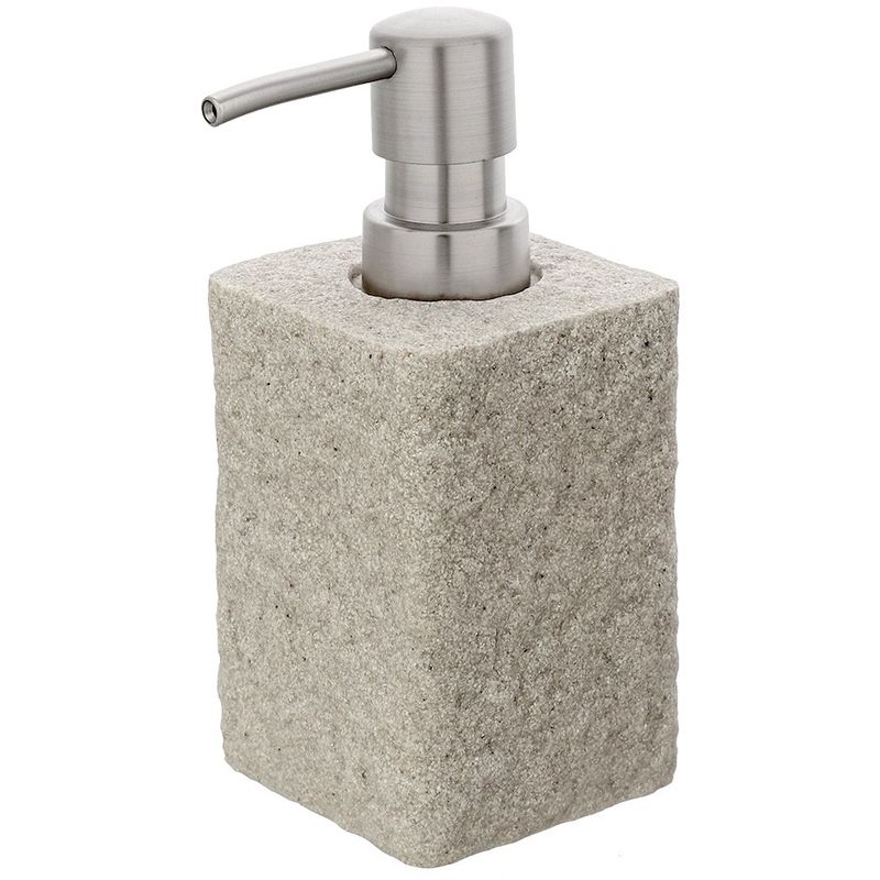 foto del prodotto inbagno dispenser sapone in resina beige capacita 280 ml effetto pietra