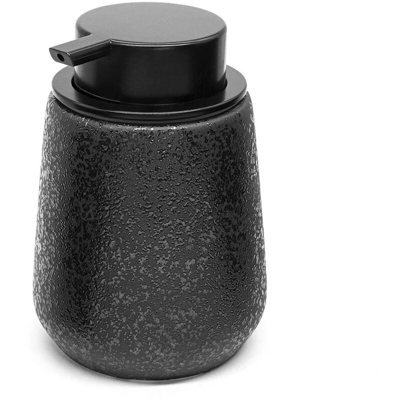 foto del prodotto inbagno dispenser sapone liquido in ceramica nero con effetto glitter