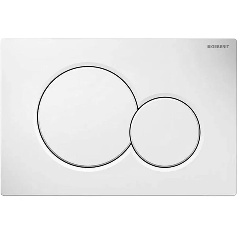 foto del prodotto inbagno geberit placca di comando sigma 01 doppio tasto bianco