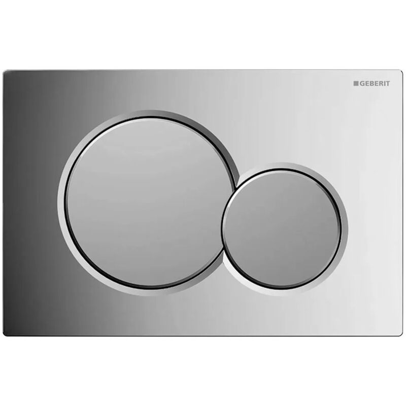 foto del prodotto inbagno geberit placca di comando sigma 01 doppio tasto cromato satinato