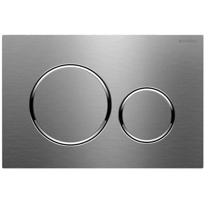 foto del prodotto inbagno geberit placca di comando sigma 20 doppio tasto acciaio inox satinato