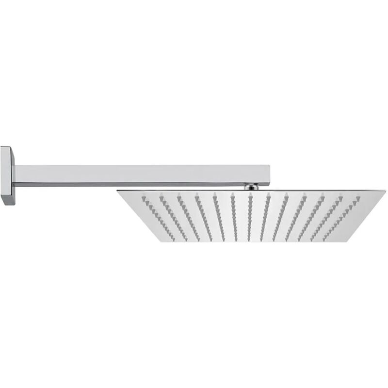 foto del prodotto inbagno kit doccia braccio 40 cm e soffione quadrato 40x40 cm cromato lucido