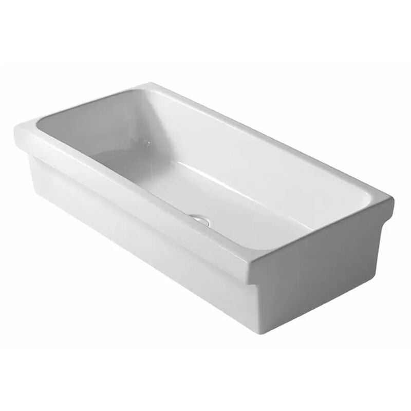 foto del prodotto inbagno lavabo a canale 120x45 cm d appoggio o sospeso in ceramica lucida