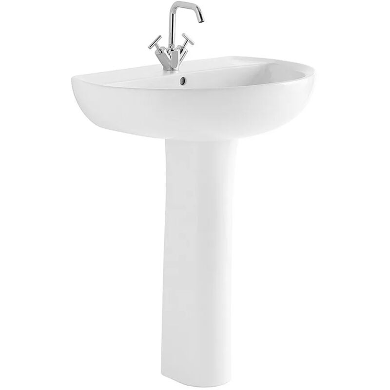foto del prodotto inbagno lavabo con colonna 60 cm geberit in ceramica lucida colibr 
