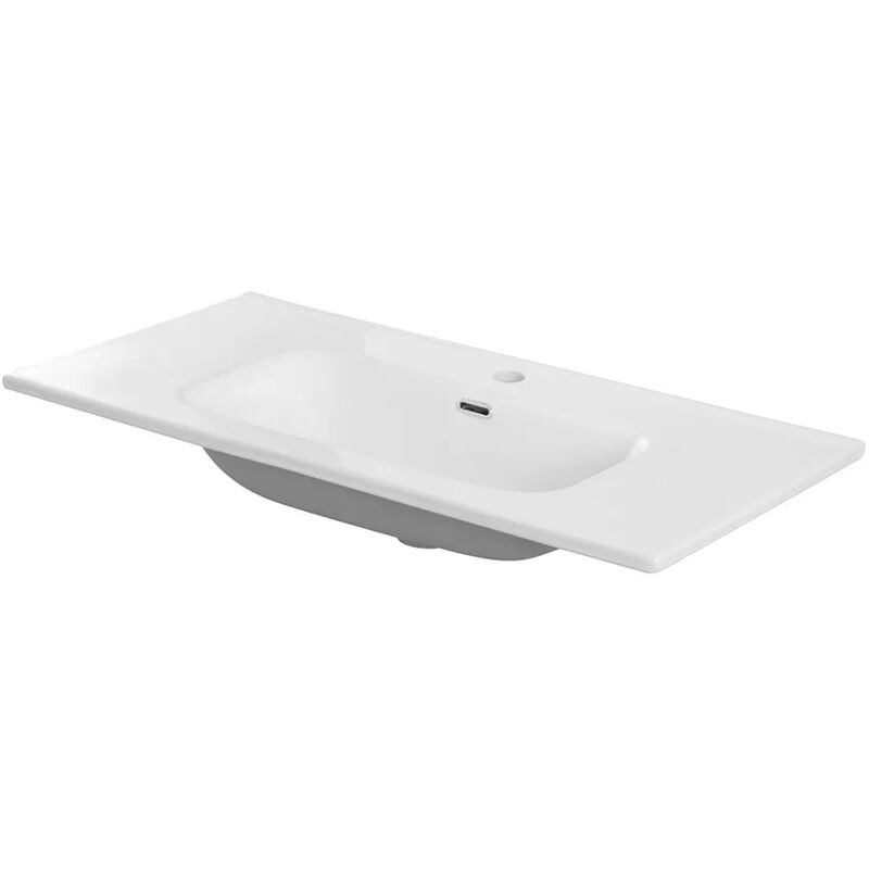 foto del prodotto inbagno lavabo da incasso 100x46 cm in ceramica bianco lucido