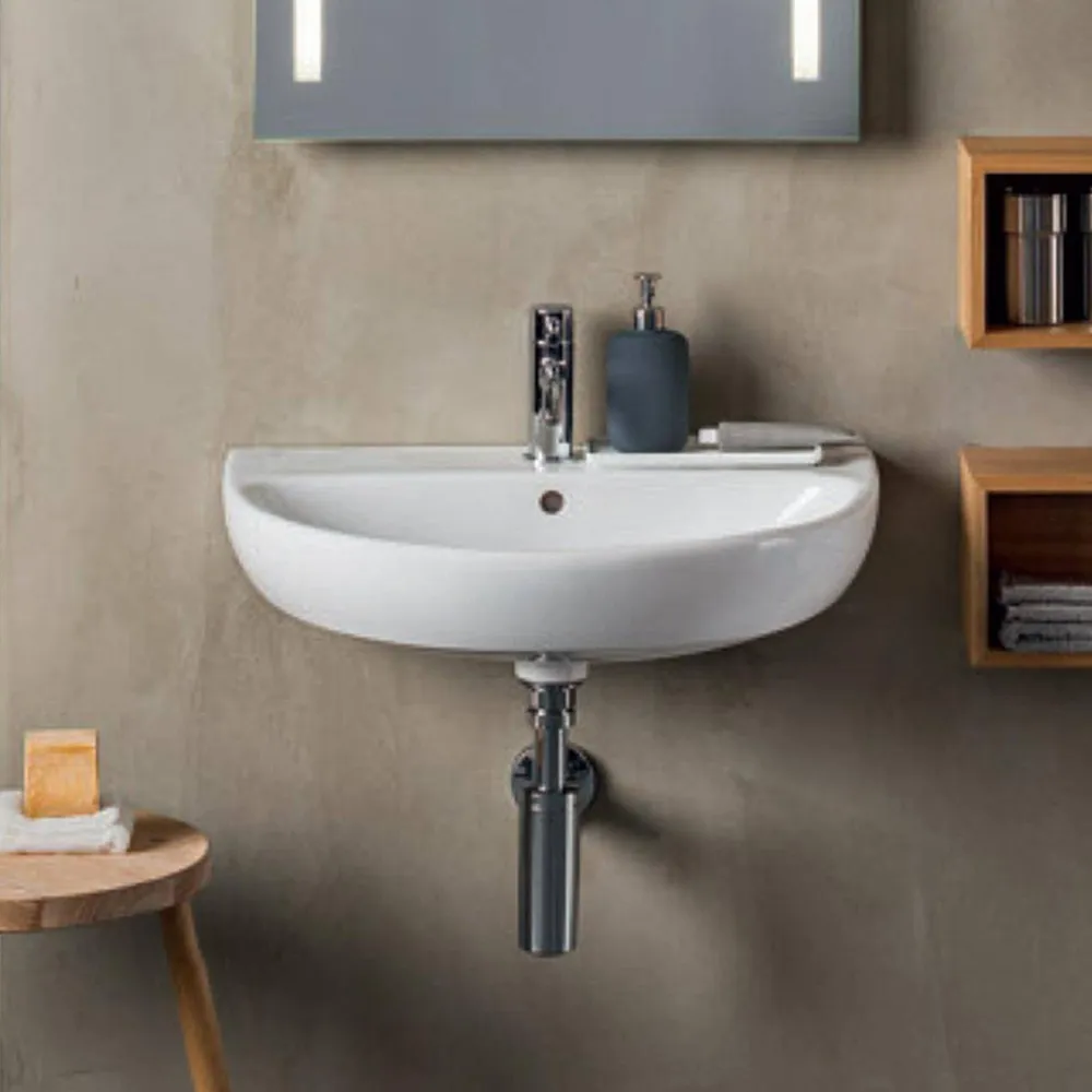 foto del prodotto inbagno lavabo sospeso geberit 45 cm in ceramica bianco selnova