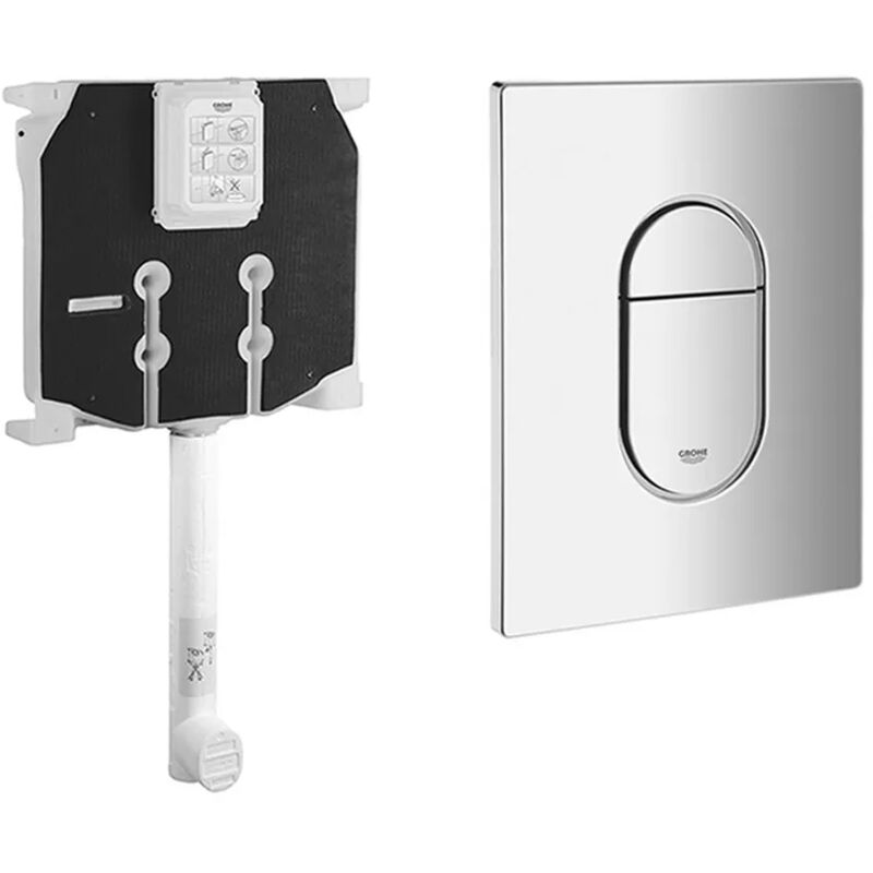 foto del prodotto inbagno meccanismo di scarico wc grohe da incasso con placca cromata