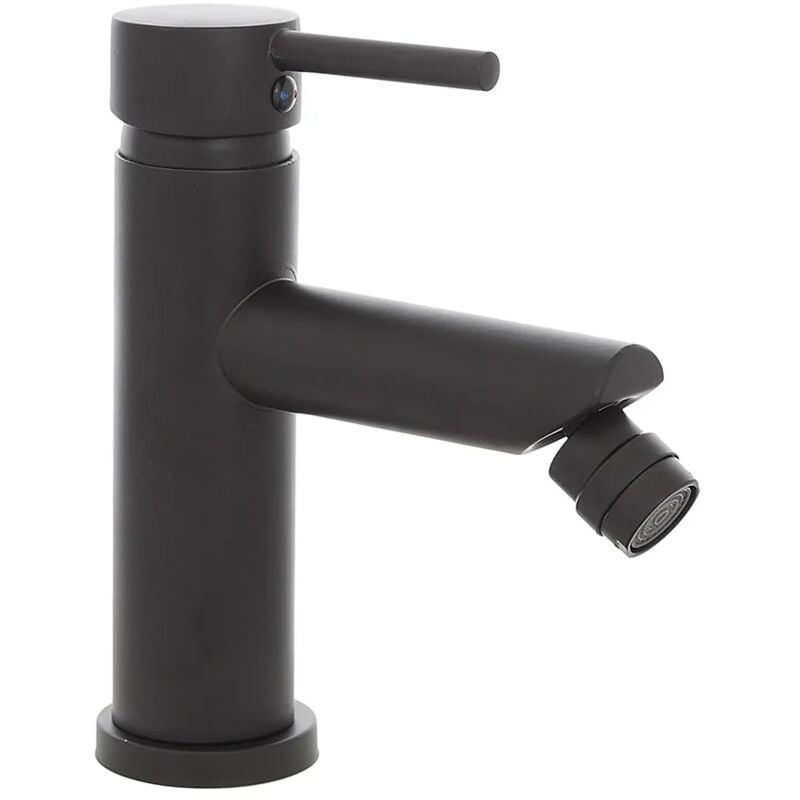 foto del prodotto inbagno - miscelatore bidet nero opaco in acciaio con piletta click clack york