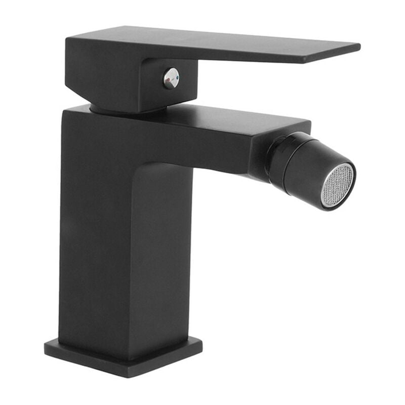 foto del prodotto inbagno miscelatore bidet squadrato nero opaco kubo con scarico click clack