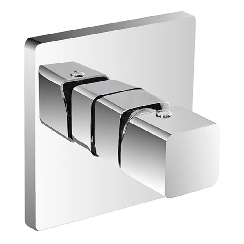 foto del prodotto inbagno - miscelatore doccia ad incasso in ottone cromato completo di corpo a muro lotus