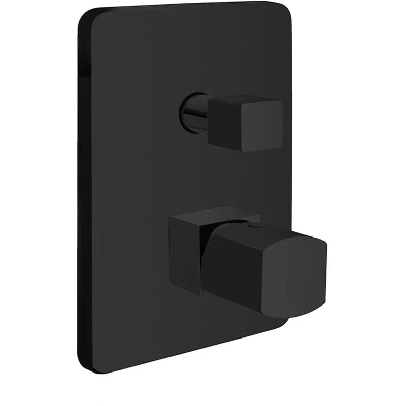foto del prodotto inbagno miscelatore doccia incasso con deviatore in ottone nero opaco lotus