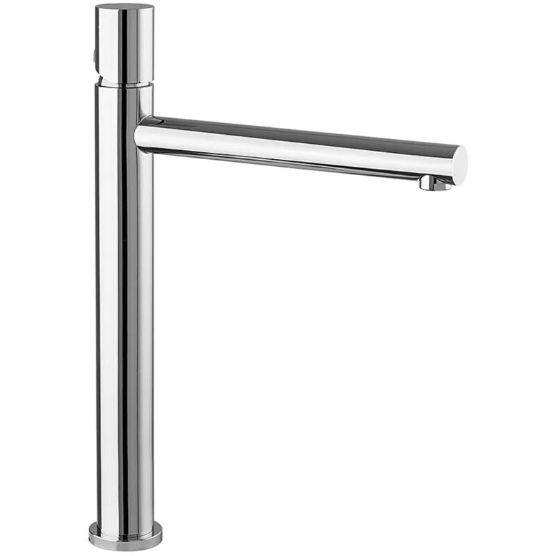 foto del prodotto inbagno miscelatore lavabo alto cromo senza leva in acciaio inox gemini