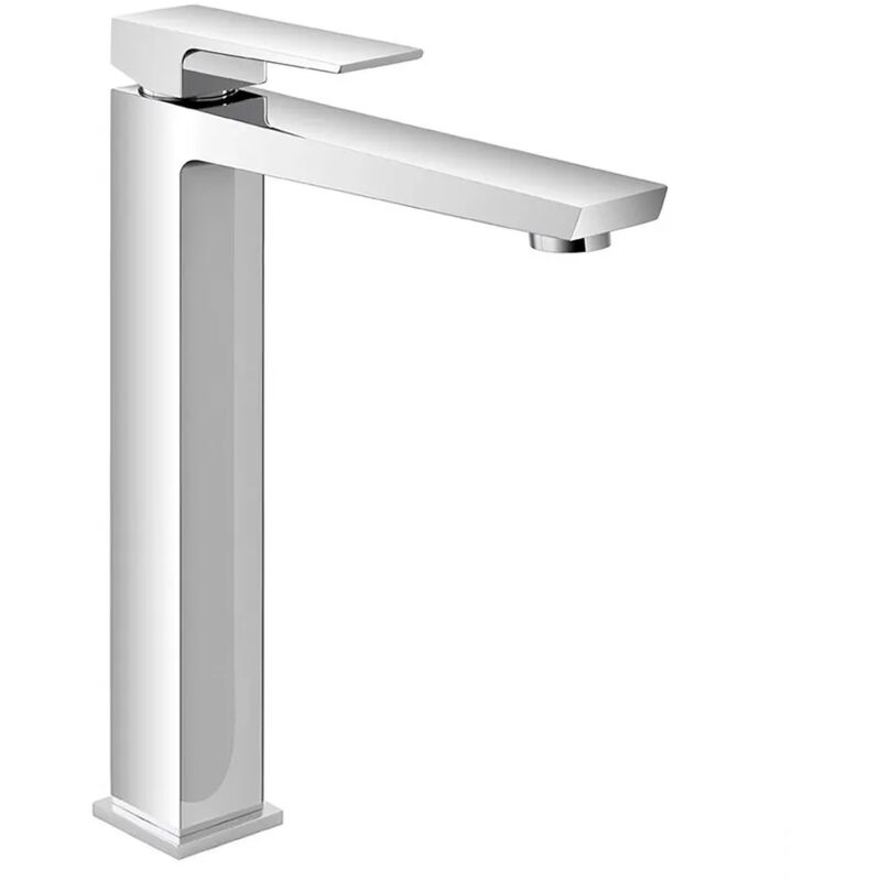 foto del prodotto inbagno miscelatore lavabo alto in ottone cromo con piletta click clack kubo
