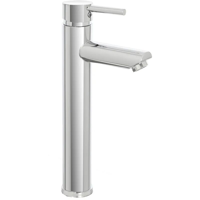 foto del prodotto inbagno miscelatore lavabo alto inox cromo lucido con piletta click clack york