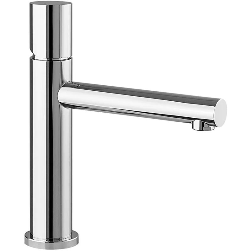 foto del prodotto inbagno miscelatore lavabo cromo senza leva in acciaio inox gemini