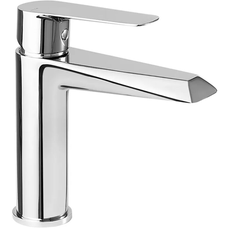 foto del prodotto inbagno miscelatore lavabo in ottone cromo con leva monocomando cristallo