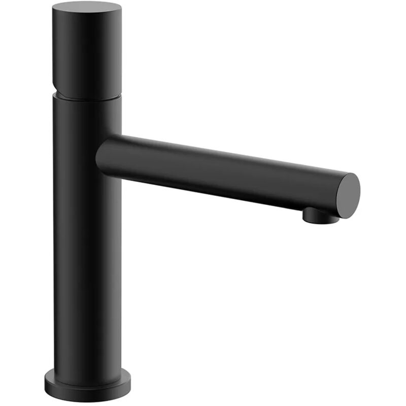 foto del prodotto inbagno miscelatore lavabo nero opaco senza leva in acciaio inox gemini