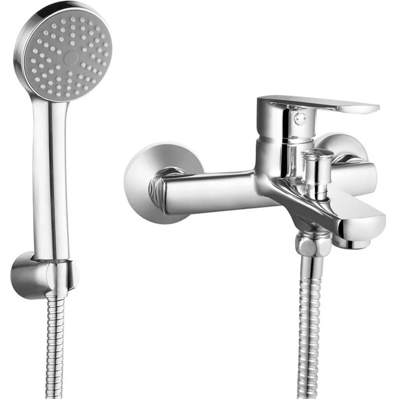 foto del prodotto inbagno miscelatore vasca cromato con deviatore e kit doccino serie juliette