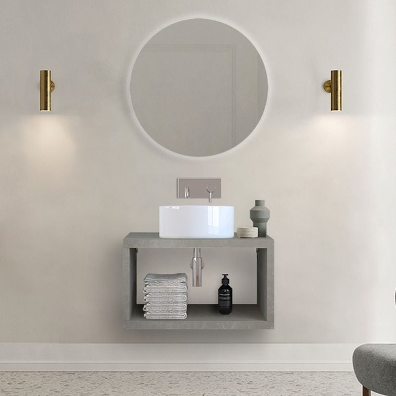 foto del prodotto inbagno mobile bagno sospeso aperto 60 cm grigio cemento master