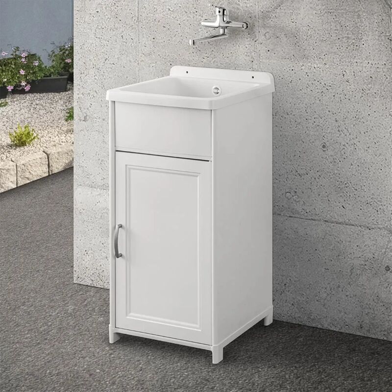 foto del prodotto inbagno mobile lavatoio salvaspazio 40x38 con vasca in kit montaggio