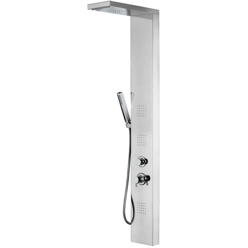 foto del prodotto inbagno pannello doccia multifunzione con 4 getti in acciaio inox cromato