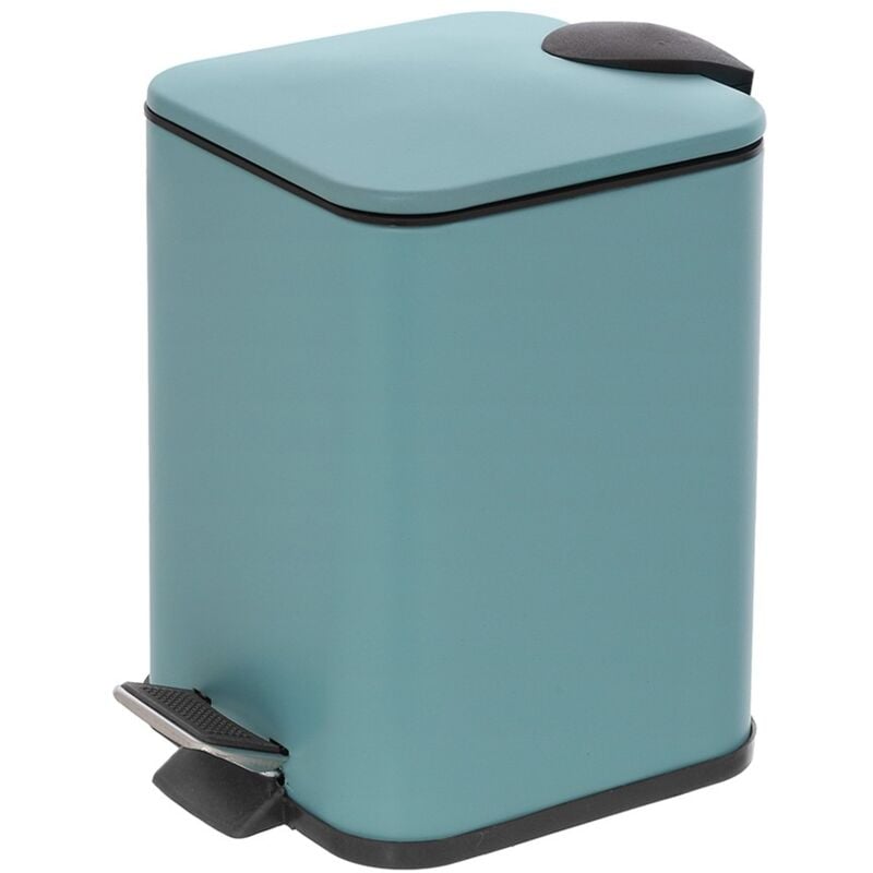 foto del prodotto inbagno pattumiera bagno 3lt in acciaio turchese pastello con secchio estraibile