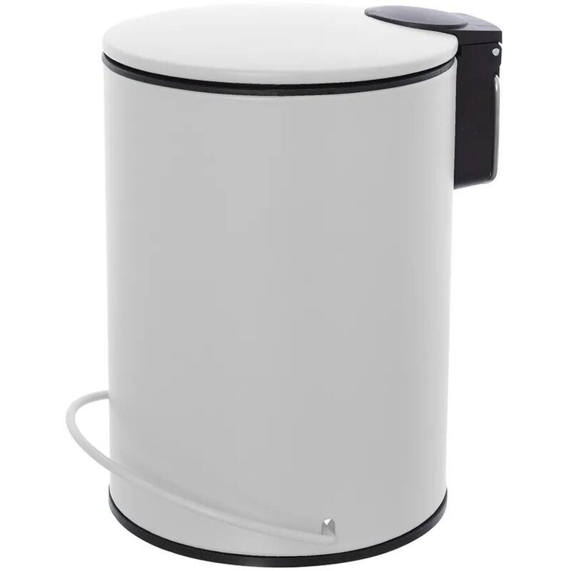 foto del prodotto inbagno pattumiera in acciaio 3 litri bianco soft close con secchio estraibile spring