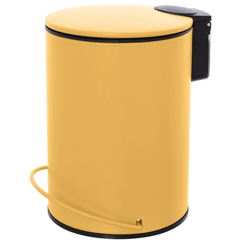 foto del prodotto inbagno pattumiera in acciaio 3 litri giallo soft close con secchio estraibile spring