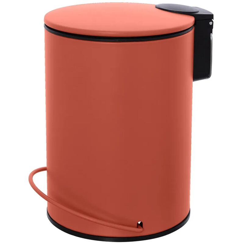 foto del prodotto inbagno pattumiera in acciaio 3 litri rosso soft close con secchio estraibile spring