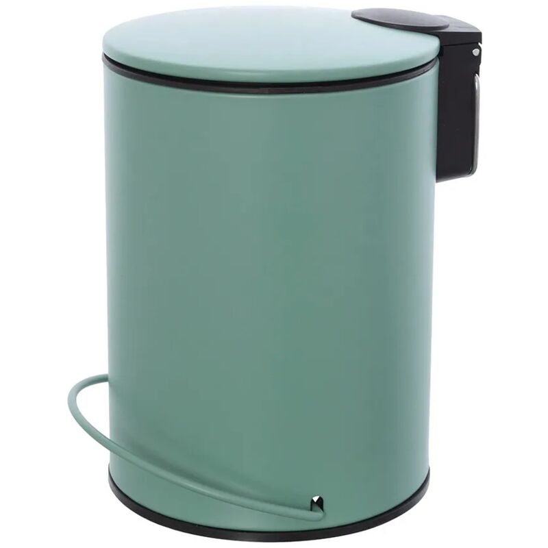 foto del prodotto inbagno pattumiera in acciaio 3 litri verde soft close con secchio estraibile spring