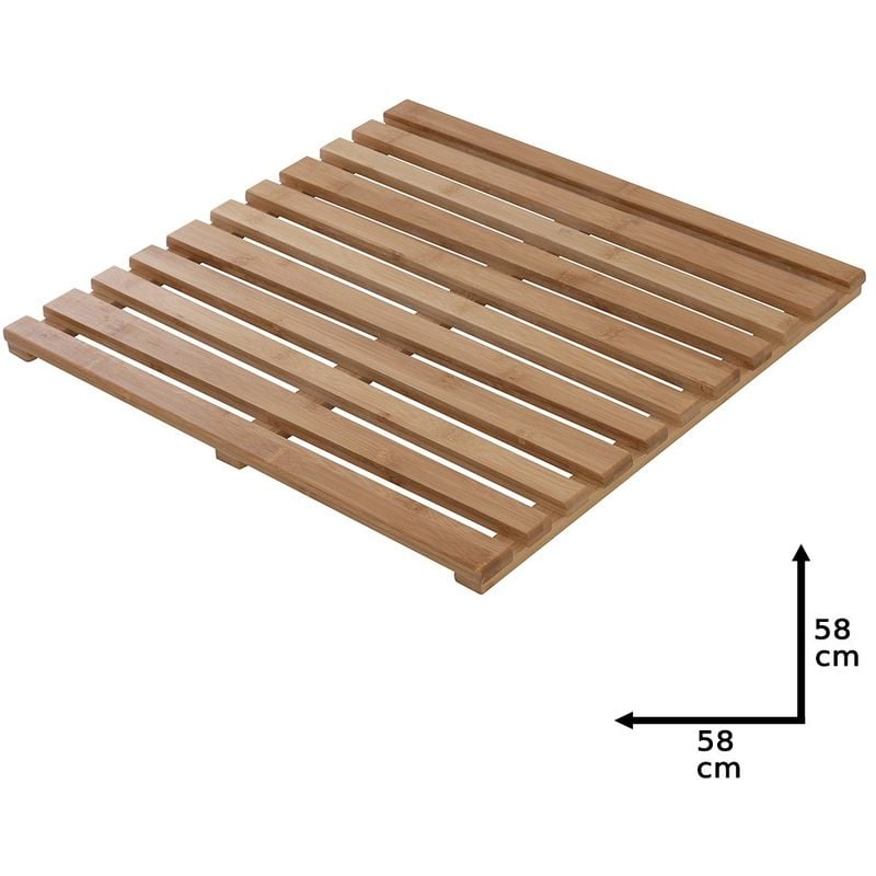 foto del prodotto inbagno pedana doccia in legno di bamb 58x58 cm quadrata