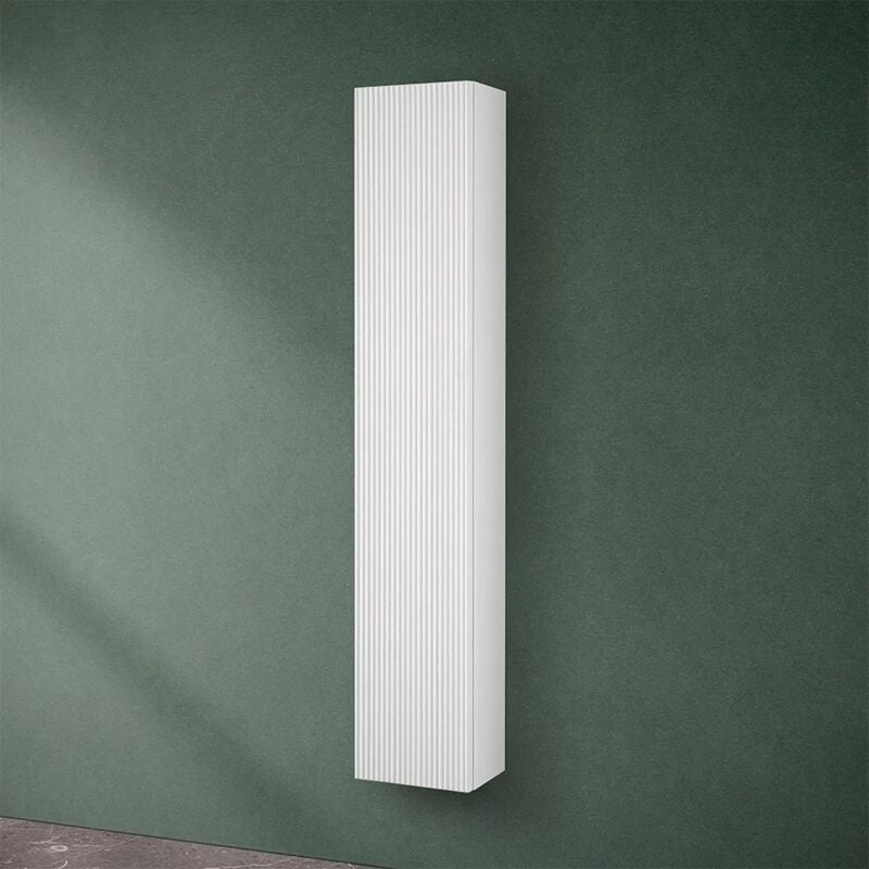 foto del prodotto inbagno pensile bagno sospeso cannettato h 150 cm bianco opaco bali