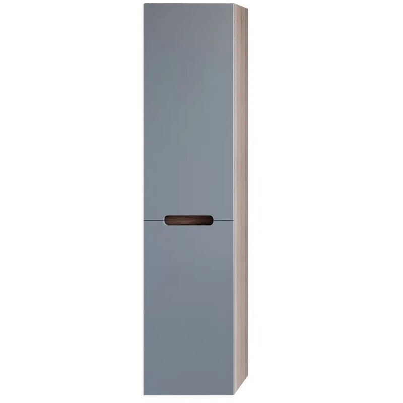 foto del prodotto inbagno pensile bagno sospeso rovere fumo e blu pastello h 140 ante soft close iris