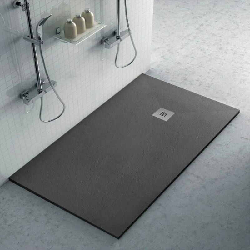 foto del prodotto inbagno piatto doccia in resina 80x180 rettangolare karen ardesia