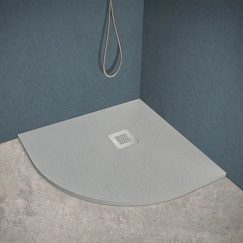 foto del prodotto inbagno piatto doccia semicircolare 100x100 grigio riducibile su misura ten
