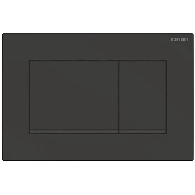 foto del prodotto inbagno placca di comando geberit sigma30 nero opaco con inserto nero lucido