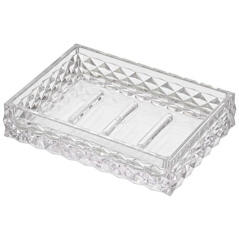 foto del prodotto inbagno porta sapone bianco trasparente in plastica